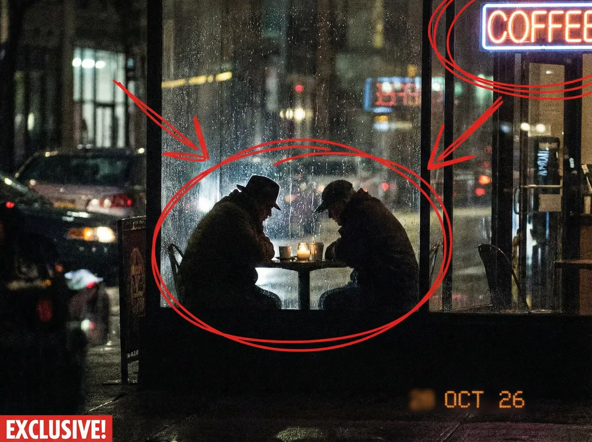 黑椒盖饭 深夜咖啡馆密会现场照